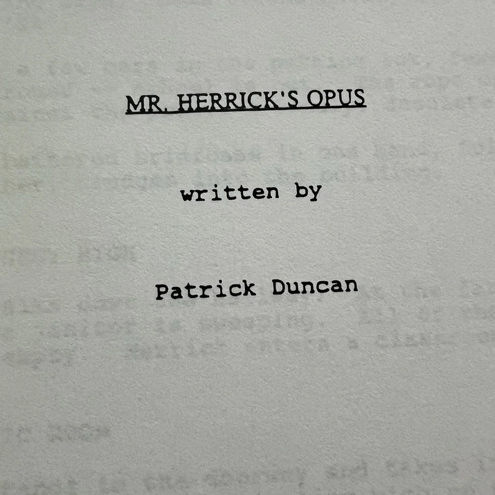 Mr Holland's Opus Original Movie Script 1st Draft Mr Herrick's‎ Opus Early 1990s